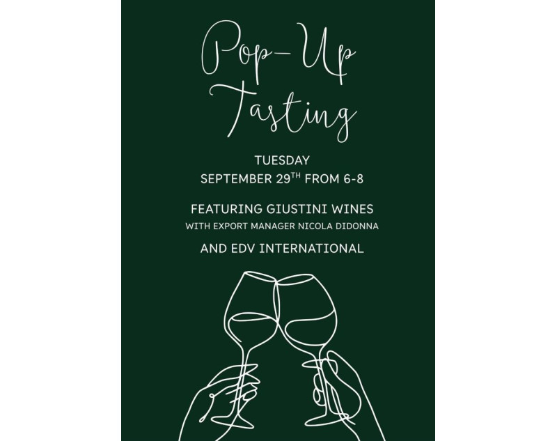 9/29 - Pop-Up Wine Tasting!