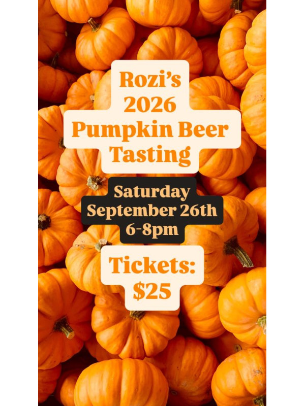 9/26 - Rozi's Pumpkin Beer Tasting!