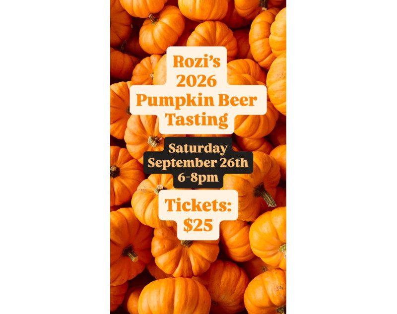 9/26 - Rozi's Pumpkin Beer Tasting!